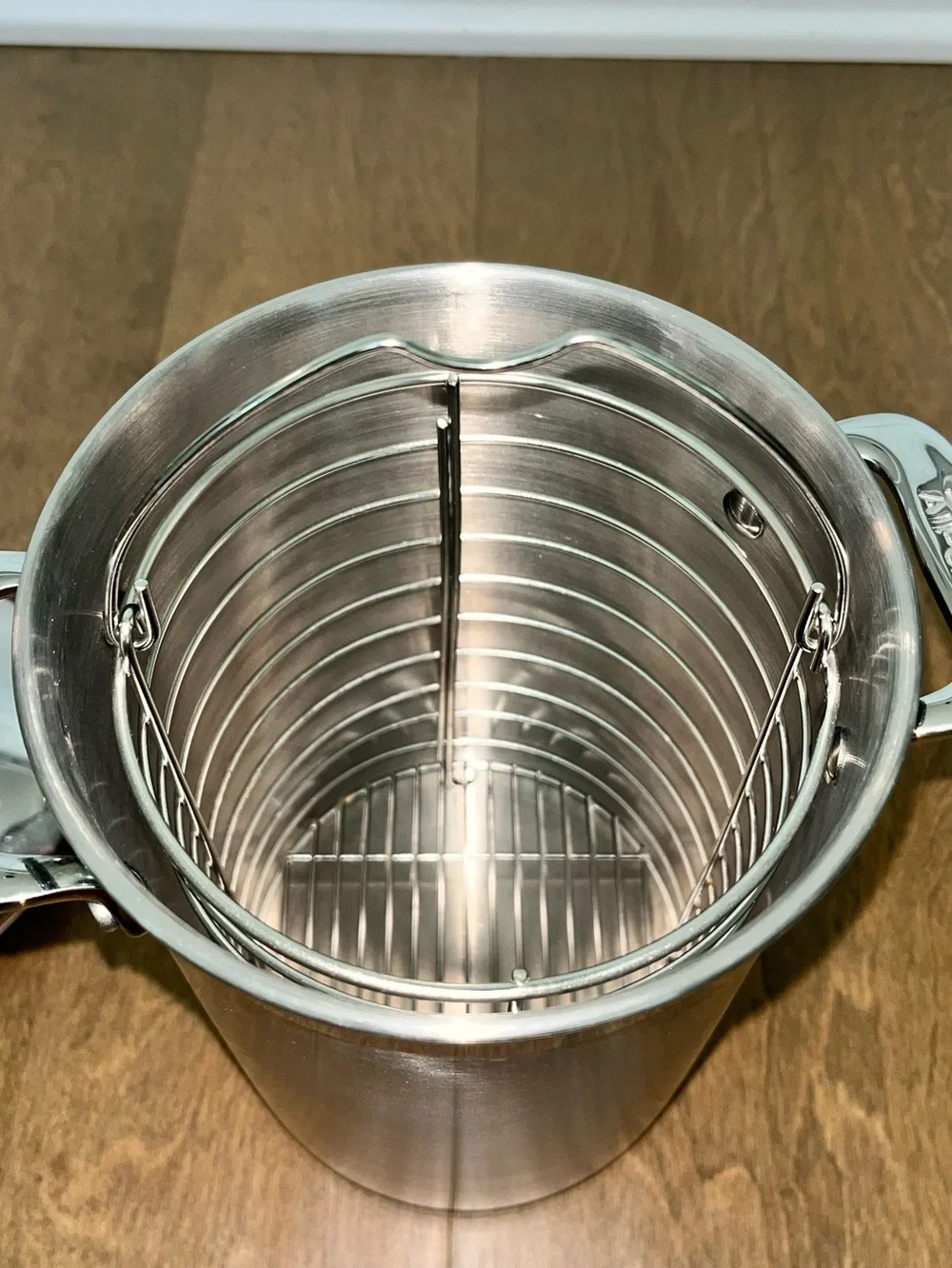 All-Clad Stainless Steel Asparagus Steamer 8.5”x6” Tall Pot w/ Basket & Lid